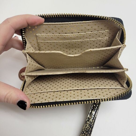 Deux Lux Golden Sparkle Wristlet Wallet - Picture 4 of 6